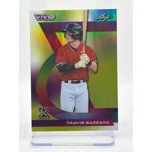 2024 Leaf Vivid Baseball Travis Bazzana Prismatic Yellow Refractor 3/10 SP CLE